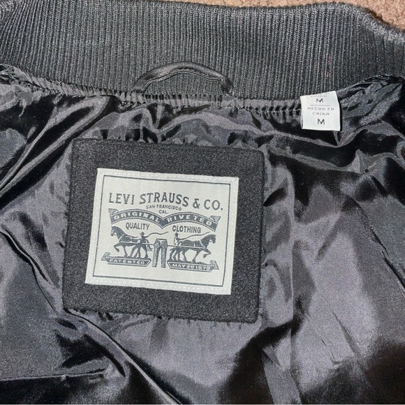 Levi’s Wool-Blend Rib Knit Bomber Jacket - Picture 6 of 11